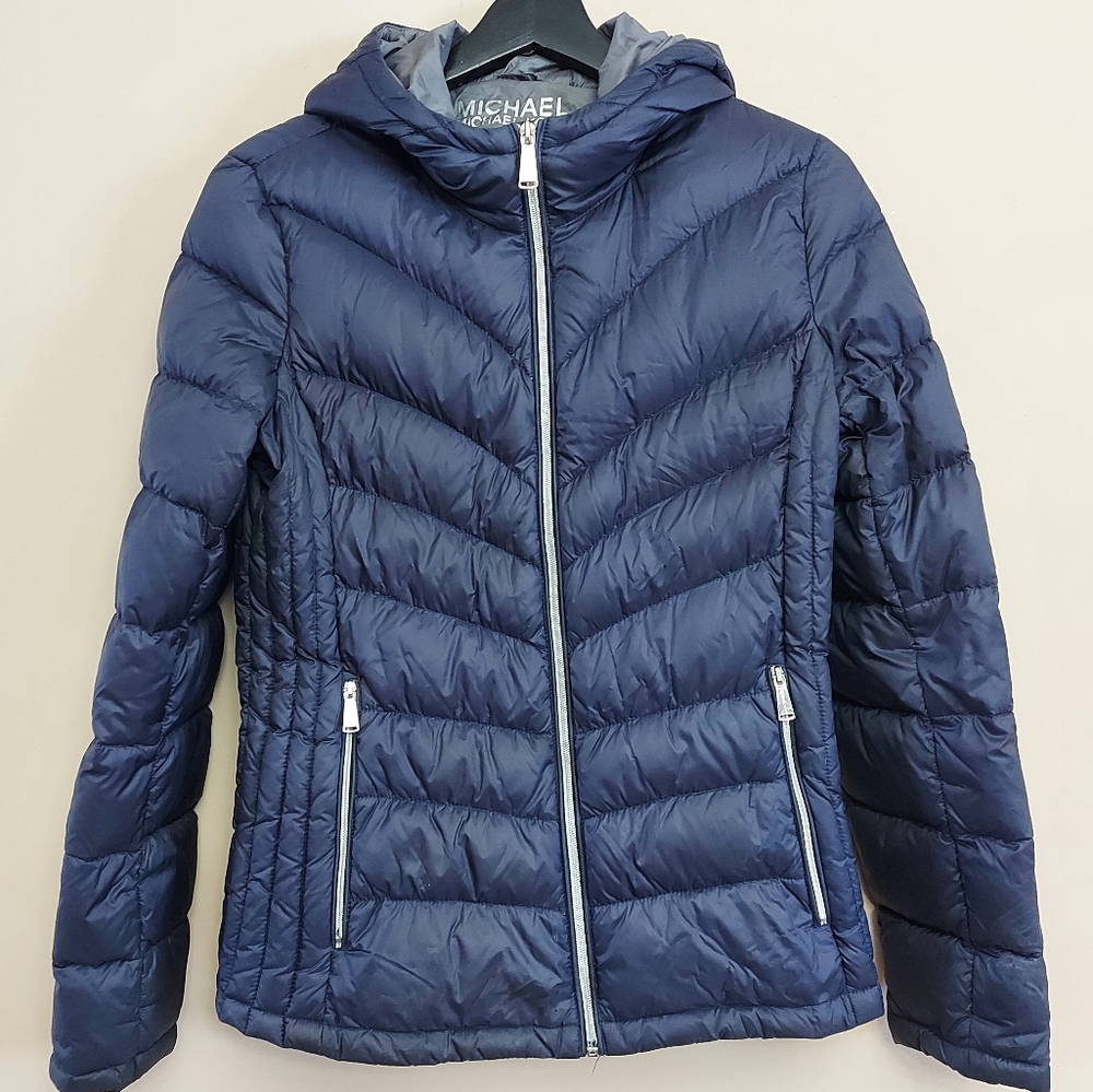 Michael Michael Kors Packable Down filled jacket Blue Size Small